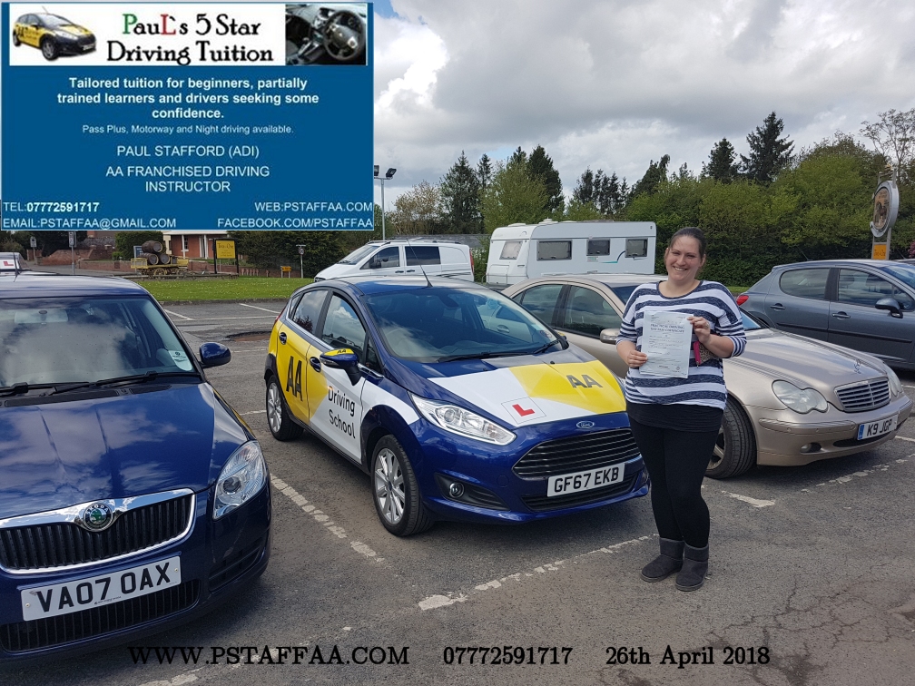 First Time Driving Test Pass Belinda Lopez with Paul's 5 Star Driving Tuition 0 Faults